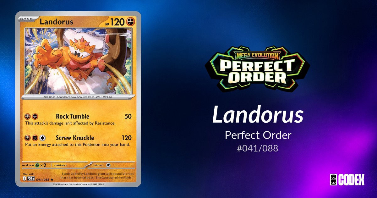 Landorus #041/088 - Perfect Order | Price Guide & Historical Value