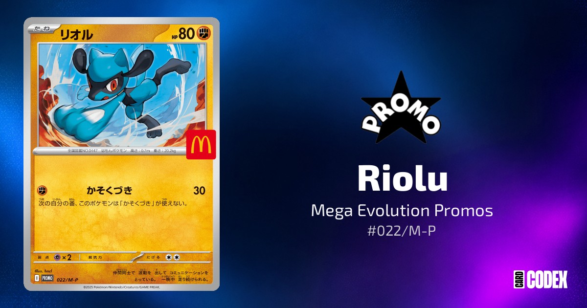 Riolu #022/M-P - Mega Evolution Promos | Price Guide & Historical Value