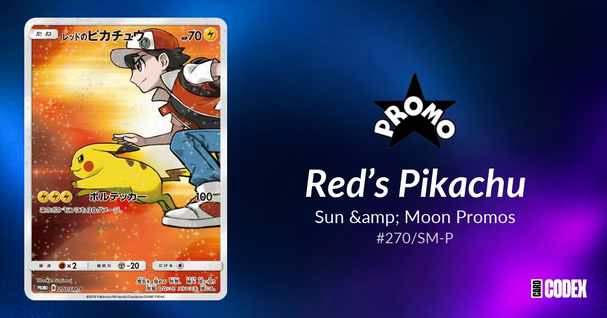 Red’s Pikachu #270/SM-P - Sun & Moon Promos | Price Guide & Historical ...