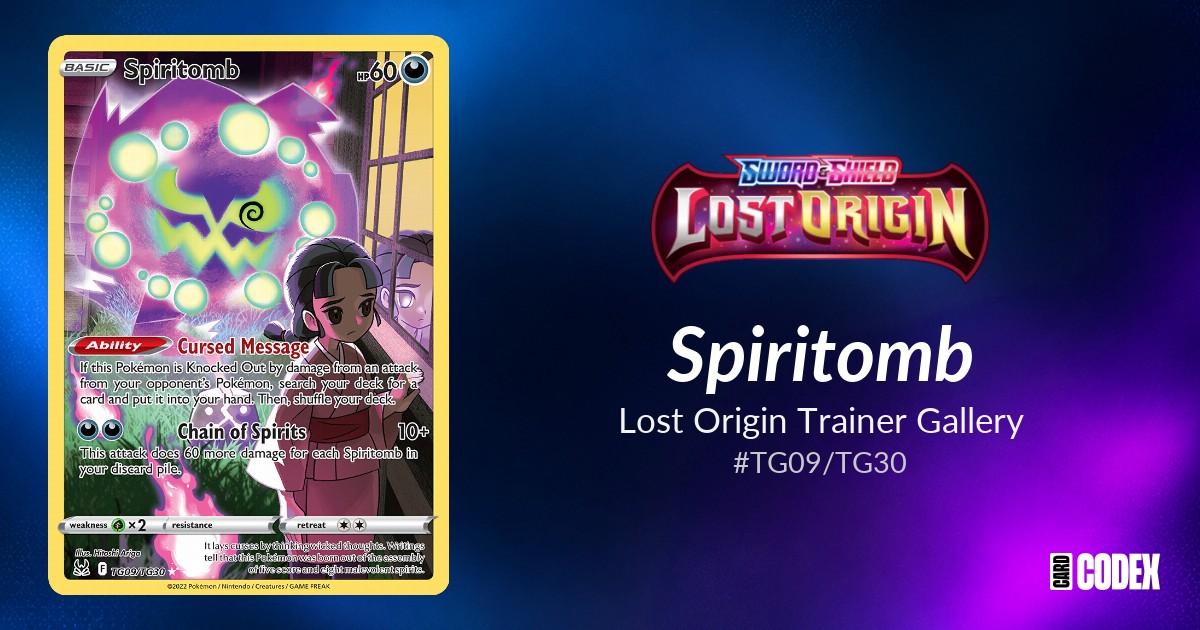 Spiritomb #TG09/TG30 - Lost Origin Trainer Gallery | Price Guide ...