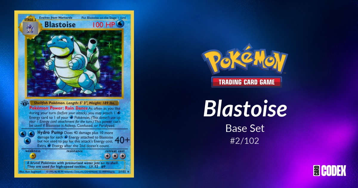 Blastoise #2/102 - Base Set | Price Guide & Historical Value