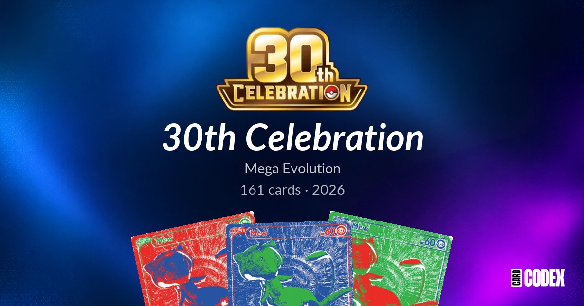 30th Celebration Set Card List & Prices (161 Cards) | Pokémon TCG
