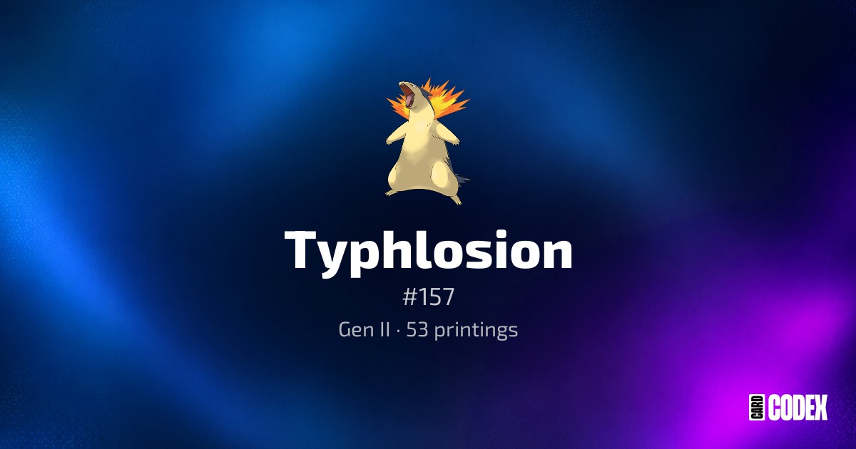 All Typhlosion Pokémon Cards: Prices & Full Master Set List