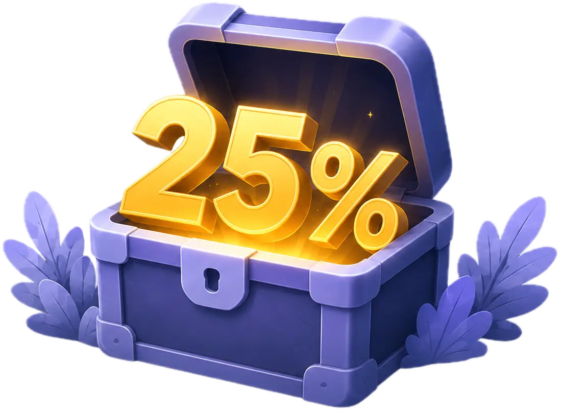 25%