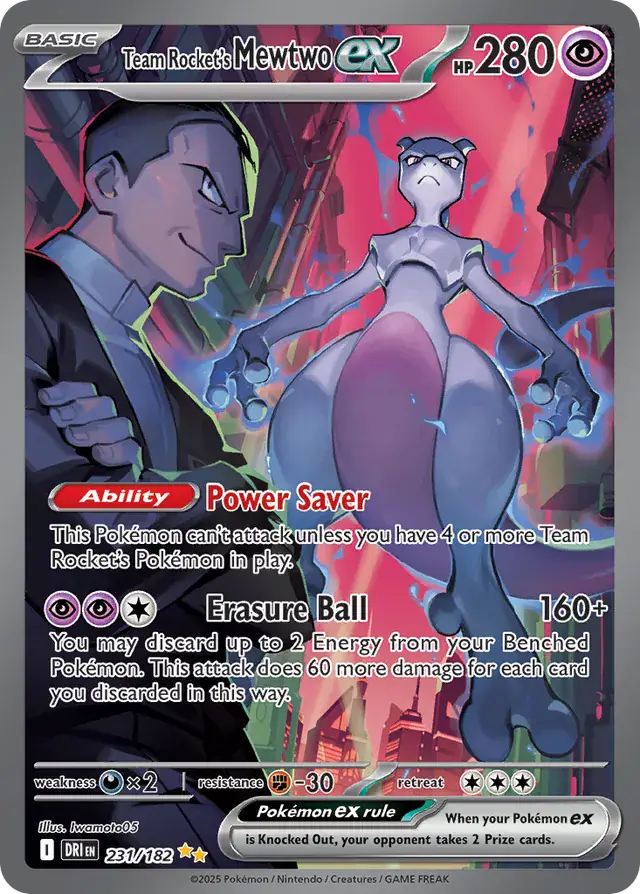Team Rocket's Mewtwo ex 231/182