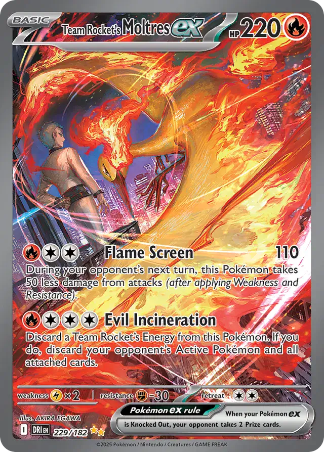 Team Rocket's Moltres ex 229/182 