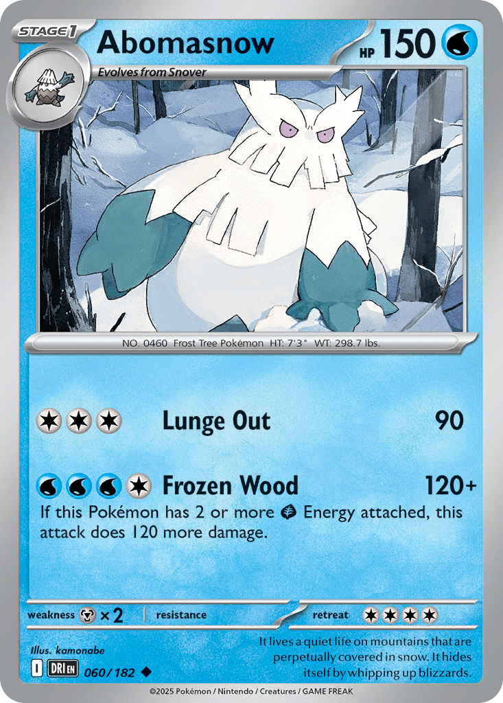 Abomasnow sv10-60 Uncommon from Destined Rivals Set