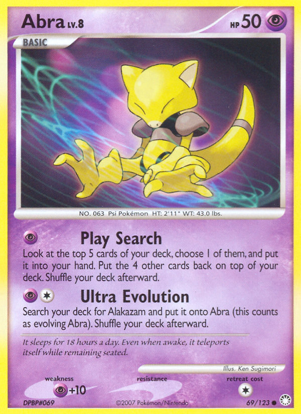 Abra dp2-69 Common from Mysterious Treasures Set