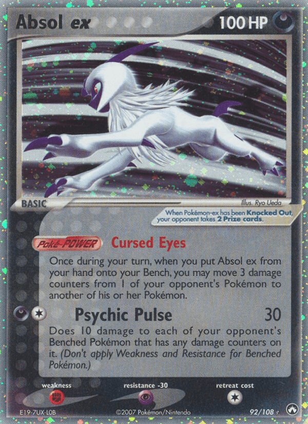 Absol ex ex16-92 Rare Holo EX from Power Keepers Set