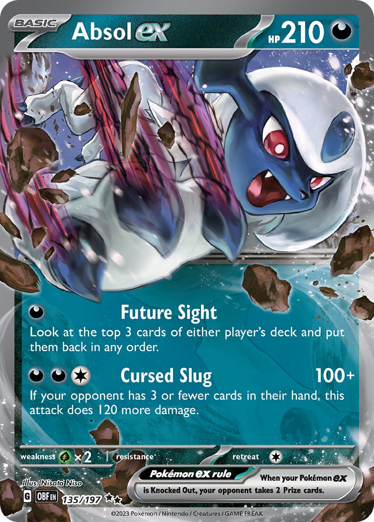 Absol ex sv3-135 Double Rare from Obsidian Flames Set