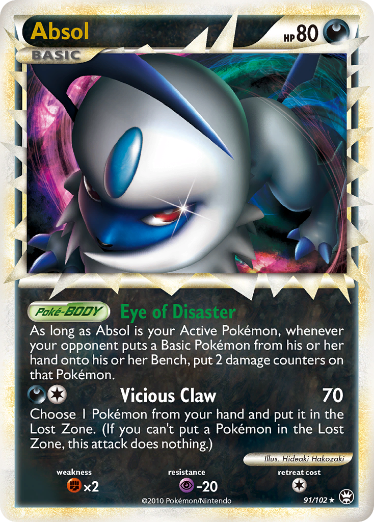 Absol hgss4-91 Rare Prime from HS—Triumphant Set