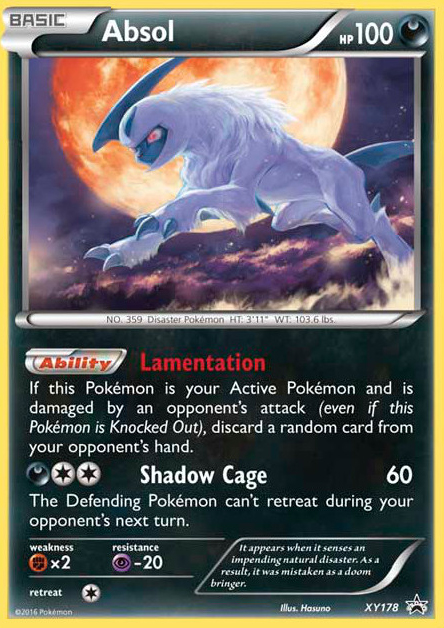 Absol xyp-XY178 Promo from XY Black Star Promos Set