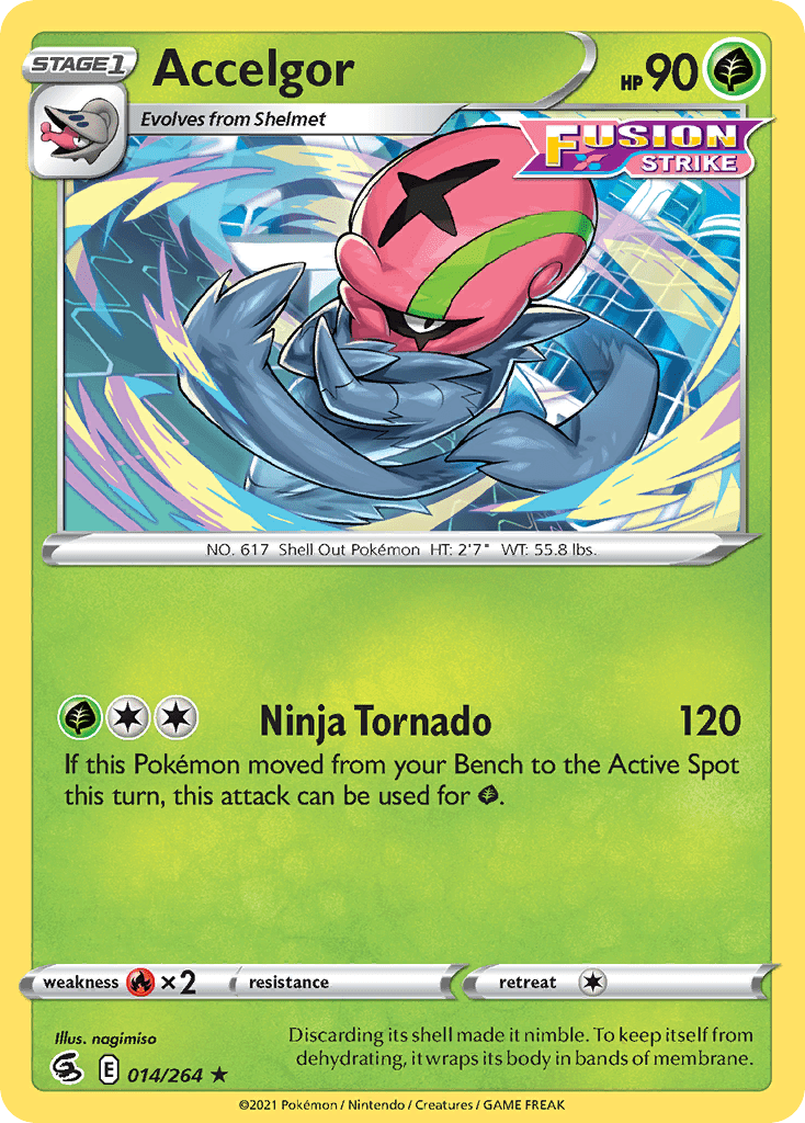 Accelgor swsh8-14 Rare from Fusion Strike Set