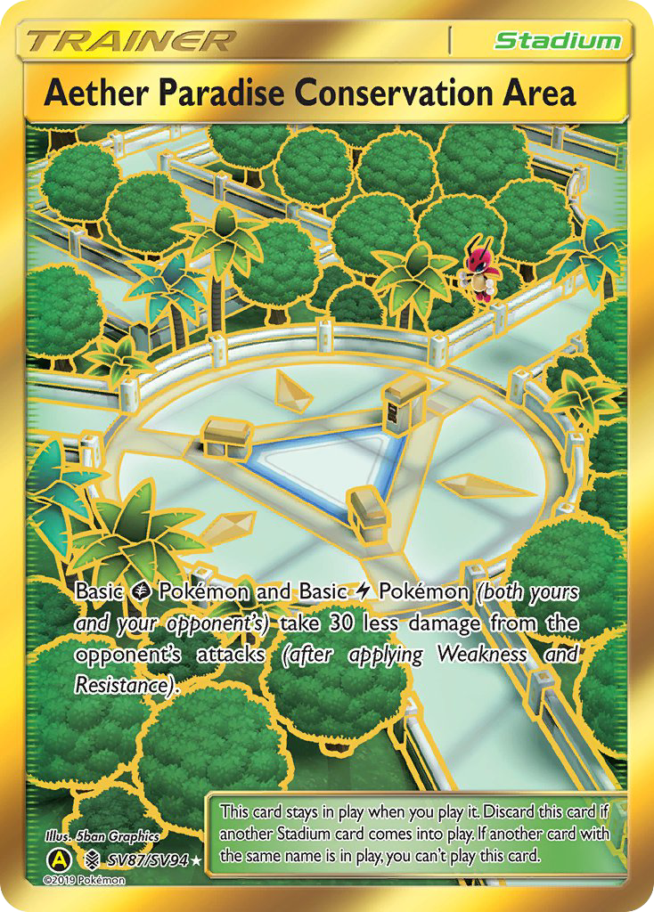 Aether Paradise Conservation Area sma-SV87 Rare Secret from Hidden Fates Shiny Vault Set