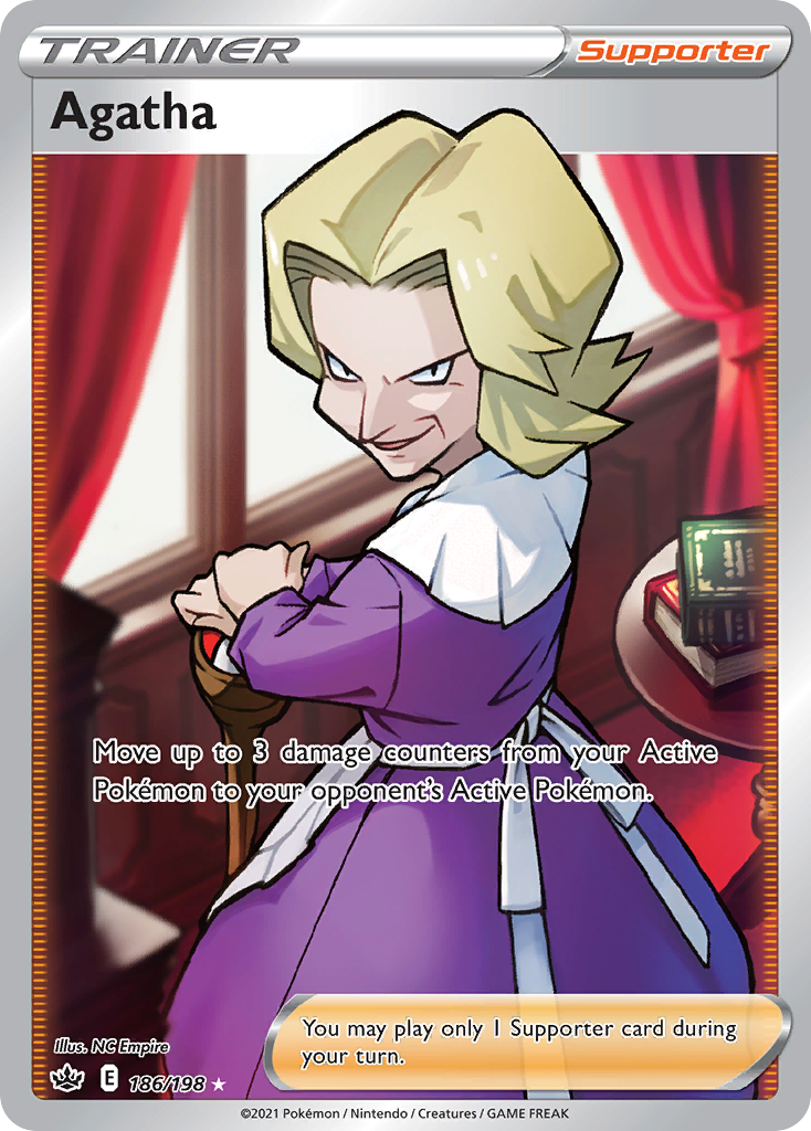Agatha swsh6-186 Rare Ultra from Chilling Reign Set