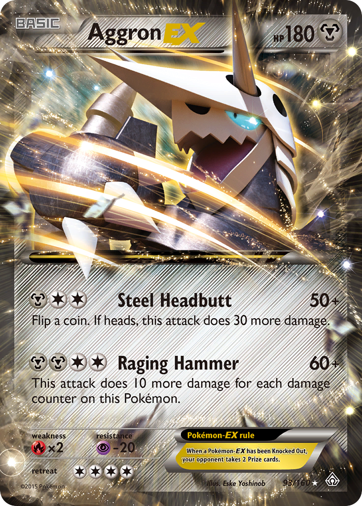 Aggron-EX xy5-93 Rare Holo EX from Primal Clash Set