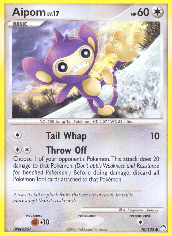 Aipom dp2-70 Common from Mysterious Treasures Set