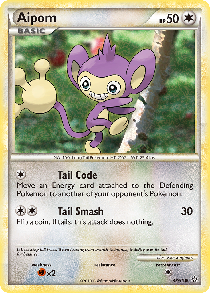 Aipom hgss2-43 Common from HS—Unleashed Set