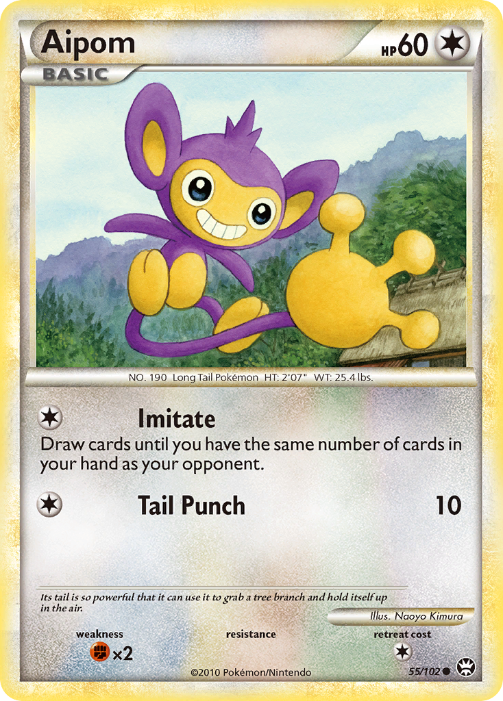 Aipom hgss4-55 Common from HS—Triumphant Set