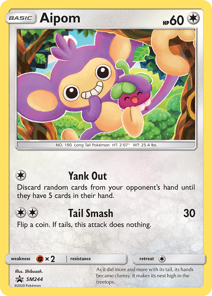 Aipom smp-SM244 Promo from SM Black Star Promos Set