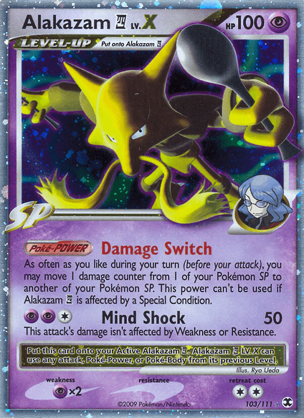 Alakazam E4 LV.X pl2-103 Rare Holo LV.X from Rising Rivals Set