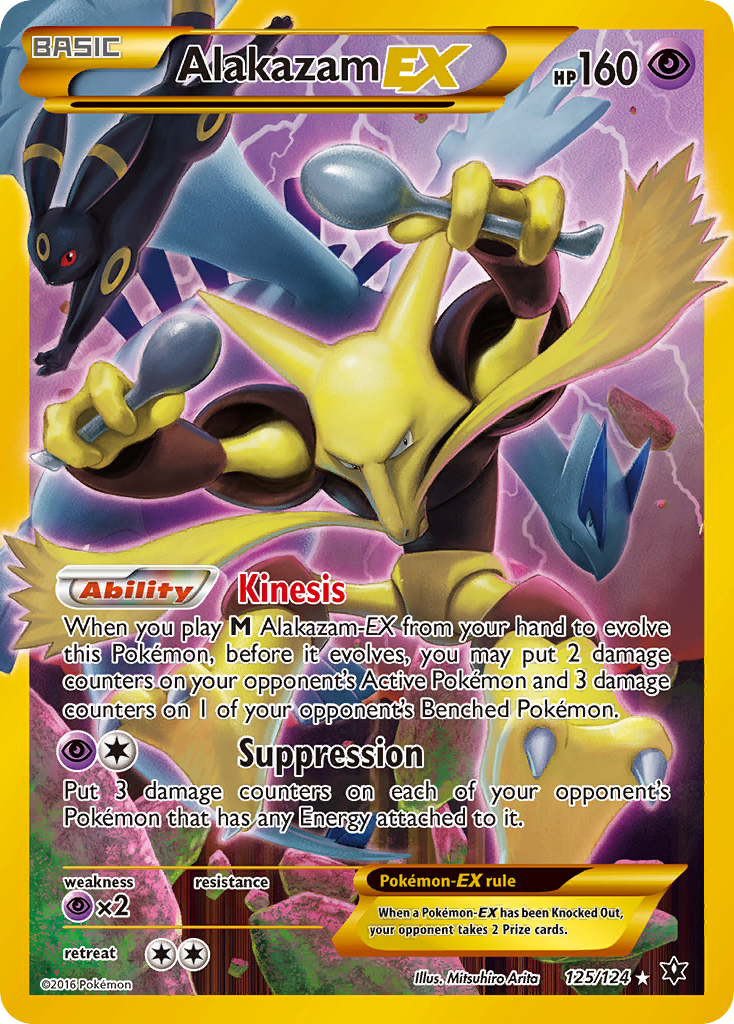 Alakazam-EX xy10-125 Rare Secret from Fates Collide Set