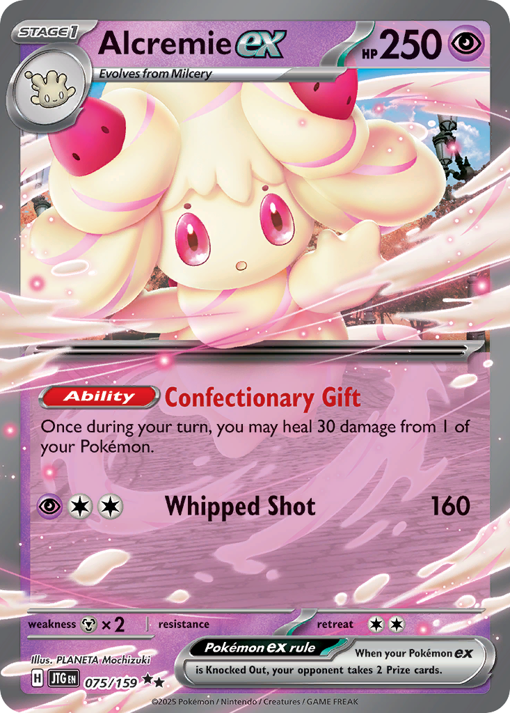 Alcremie ex sv9-75 Double Rare from Journey Together Set