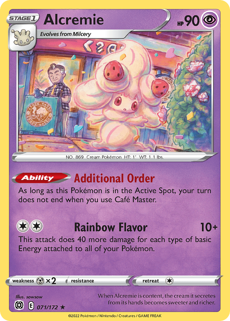 Alcremie swsh9-71 Rare from Brilliant Stars Set