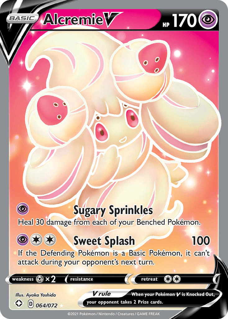 Alcremie V swsh45-64 Rare Ultra from Shining Fates Set