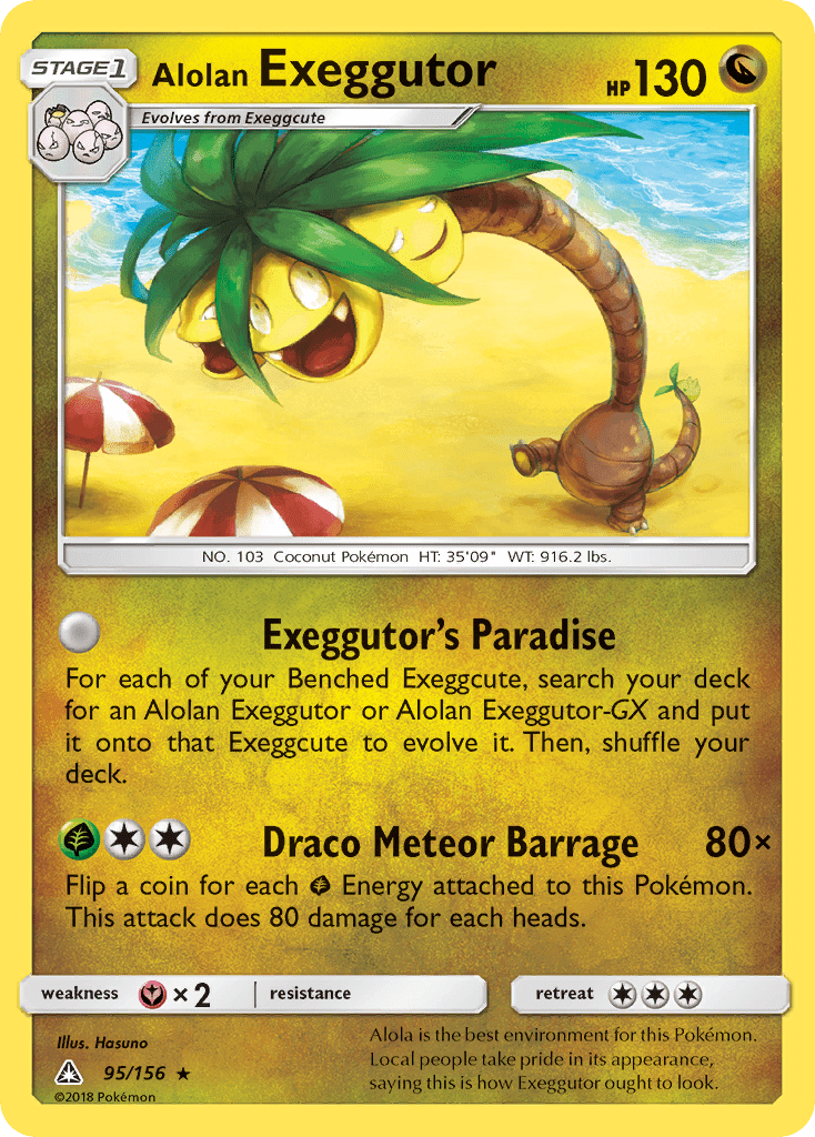 Alolan Exeggutor sm5-95 Rare from Ultra Prism Set