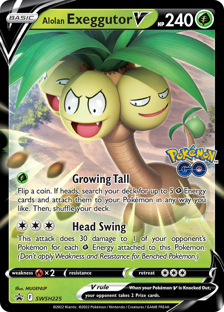 Alolan Exeggutor V swshp-SWSH225 Promo from SWSH Black Star Promos Set