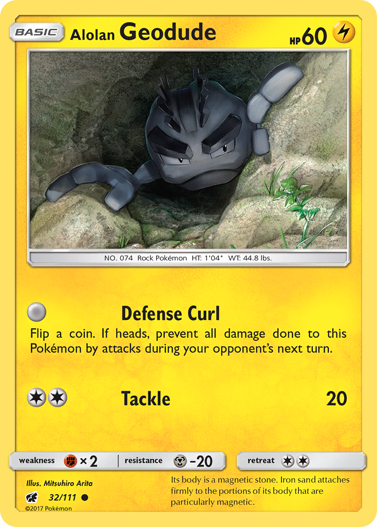 Alolan Geodude sm4-32 Common from Crimson Invasion Set