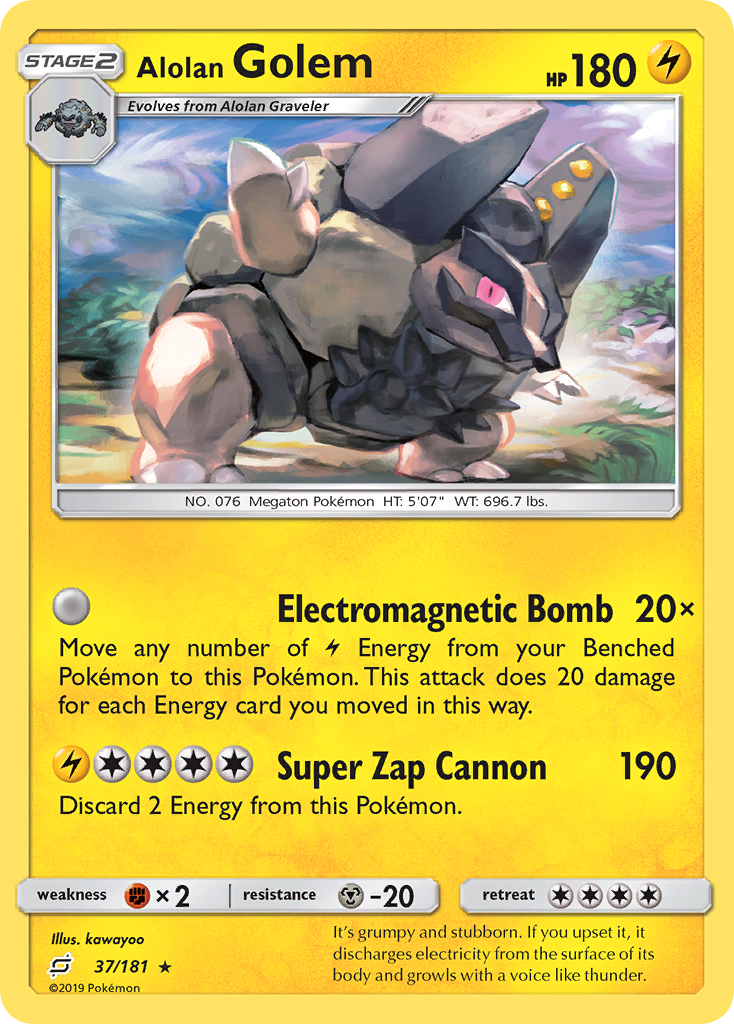 Alolan Golem sm9-37 Rare from Team Up Set