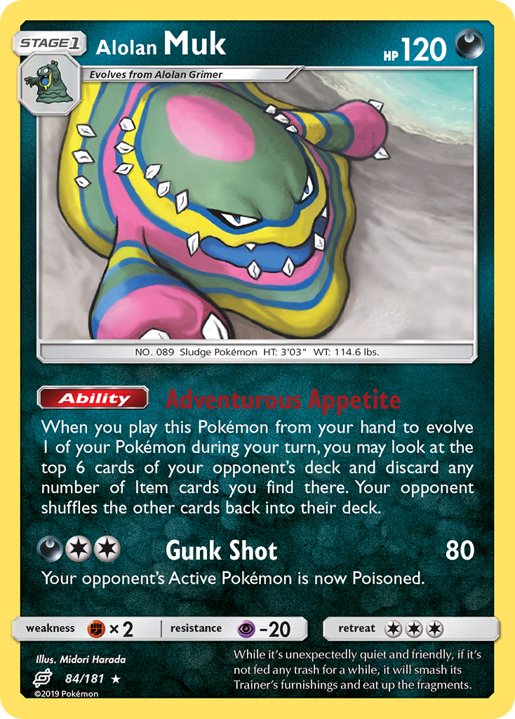 Alolan Muk sm9-84 Rare from Team Up Set