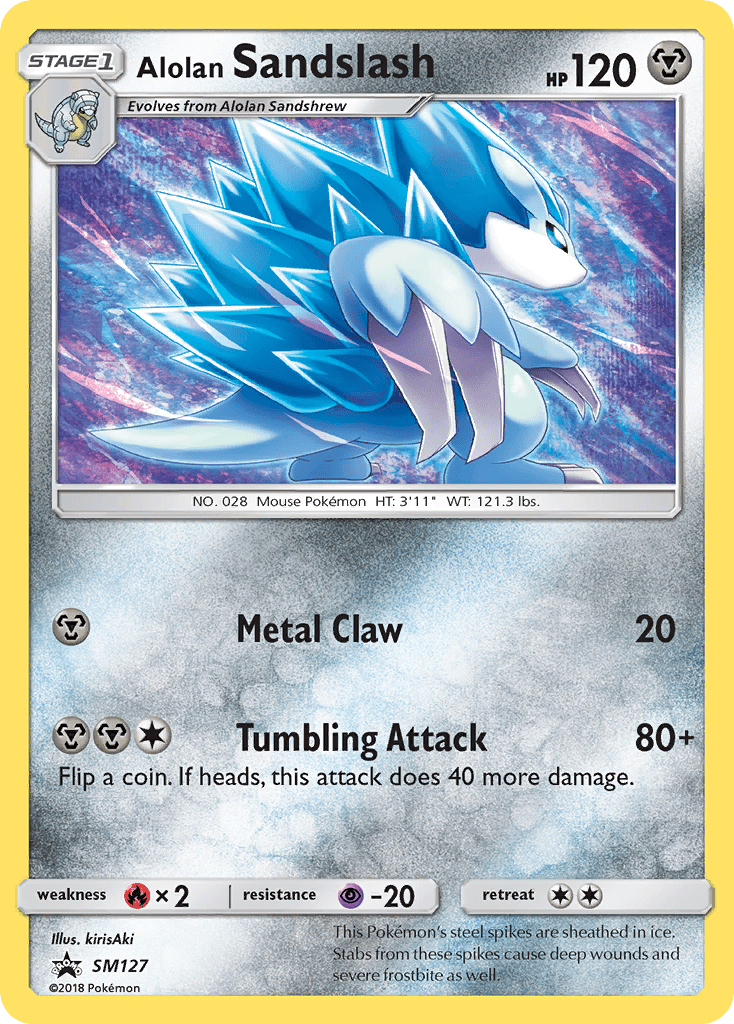 Alolan Sandslash smp-SM127 Promo from SM Black Star Promos Set