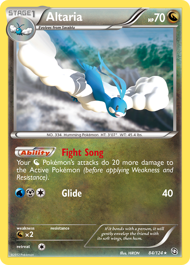 Altaria bw6-84 Rare Holo from Dragons Exalted Set