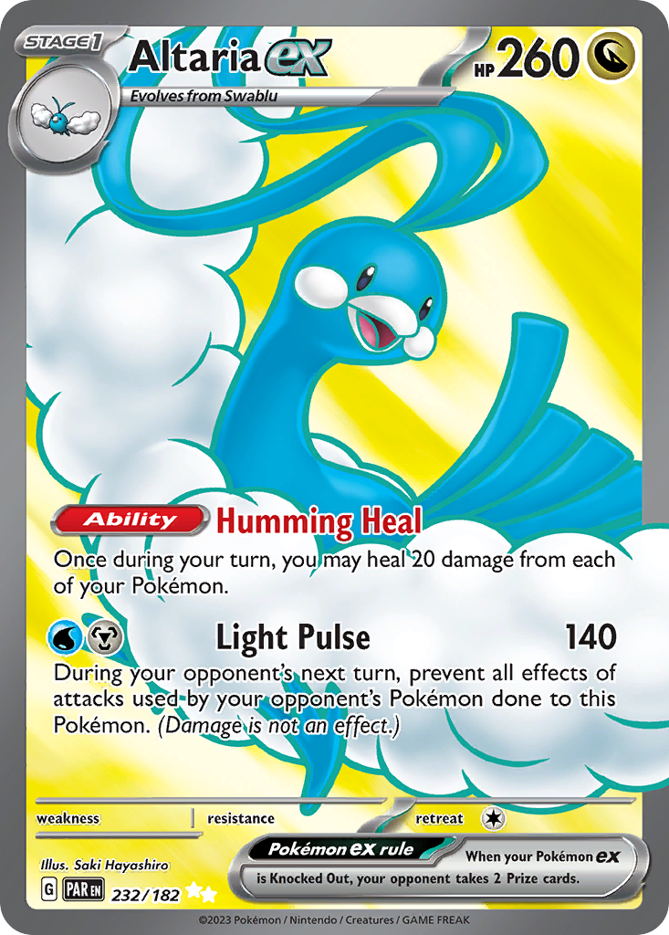 Altaria ex sv4-232 Ultra Rare from Paradox Rift Set