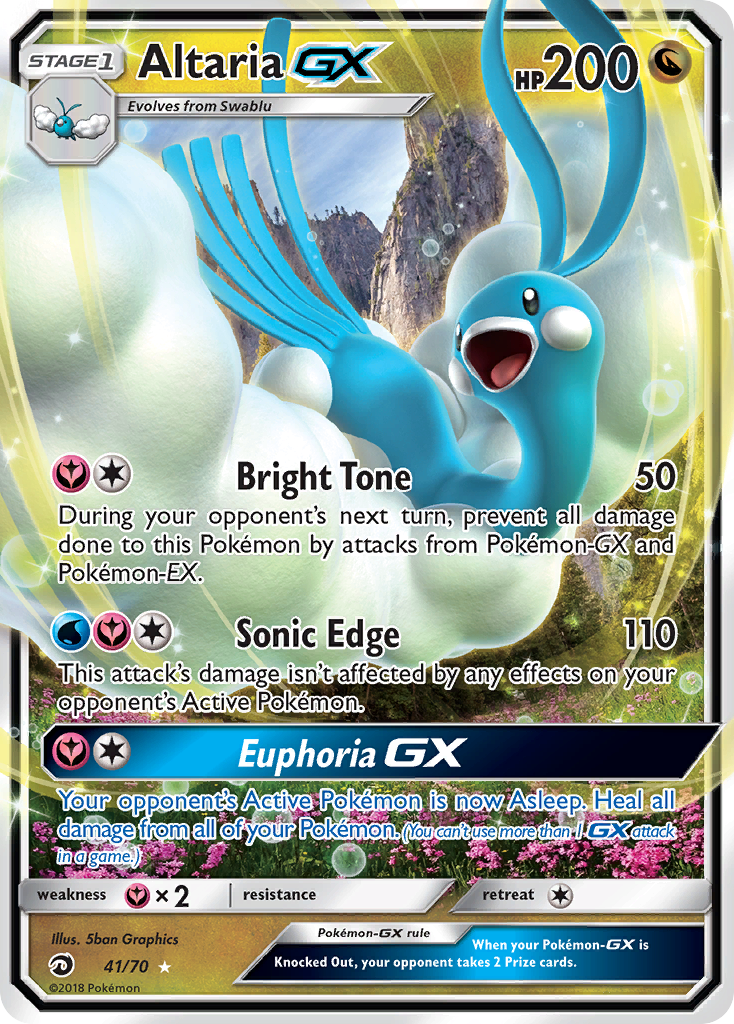 Altaria-GX sm75-41 Rare Holo GX from Dragon Majesty Set
