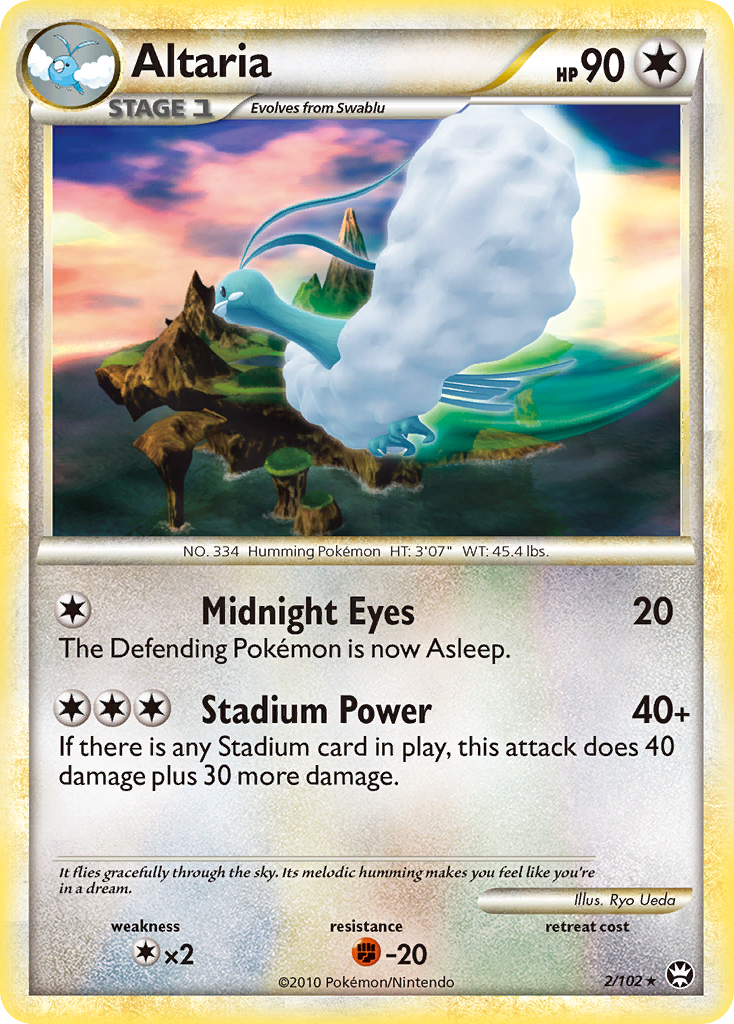 Altaria hgss4-2 Rare Holo from HS—Triumphant Set