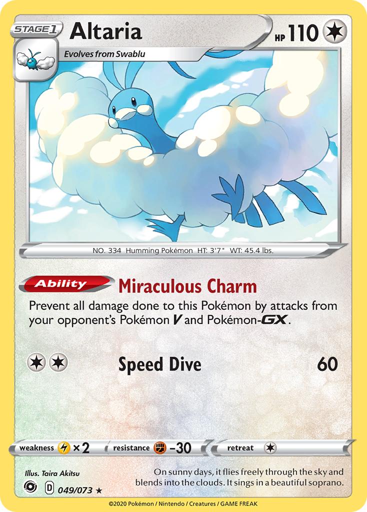 Altaria swsh35-49 Rare Holo from Champion's Path Set