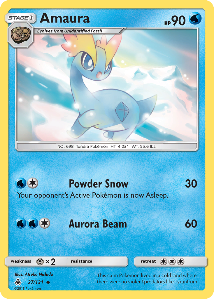 Amaura sm6-27 Uncommon from Forbidden Light Set