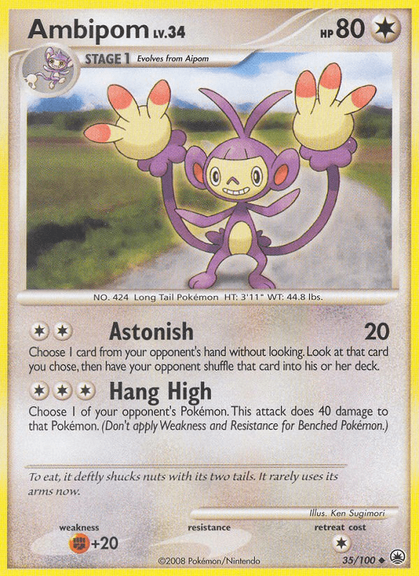 Ambipom dp5-35 Uncommon from Majestic Dawn Set