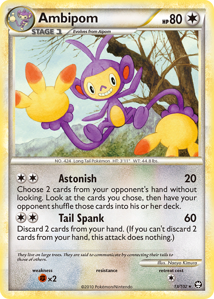 Ambipom hgss4-13 Rare from HS—Triumphant Set