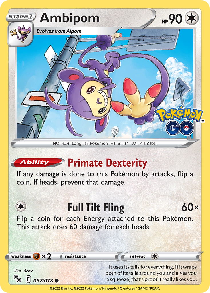 Ambipom pgo-57 Common from Pokémon GO Set