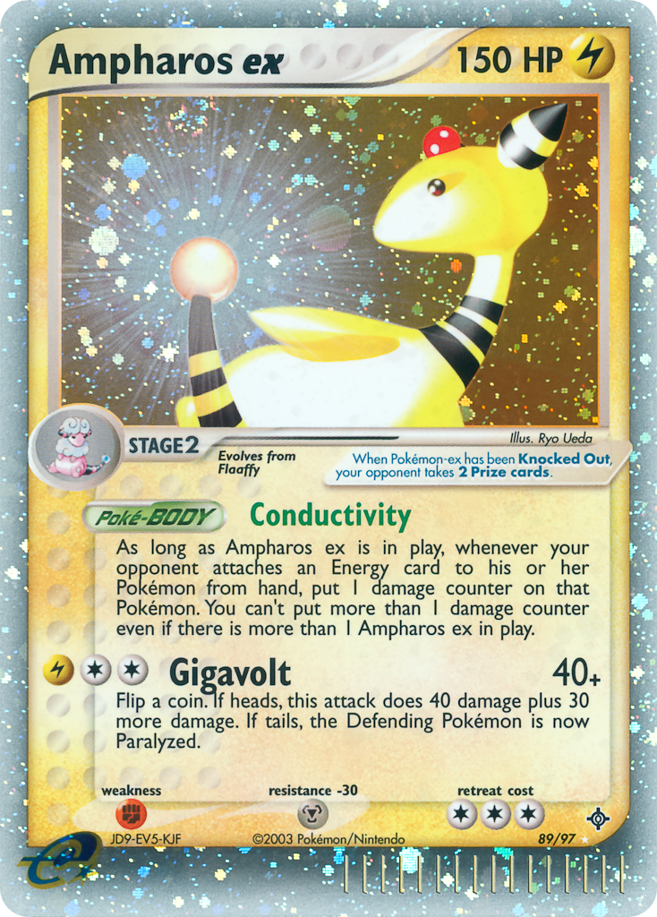 Ampharos ex ex3-89 Rare Holo EX from Dragon Set