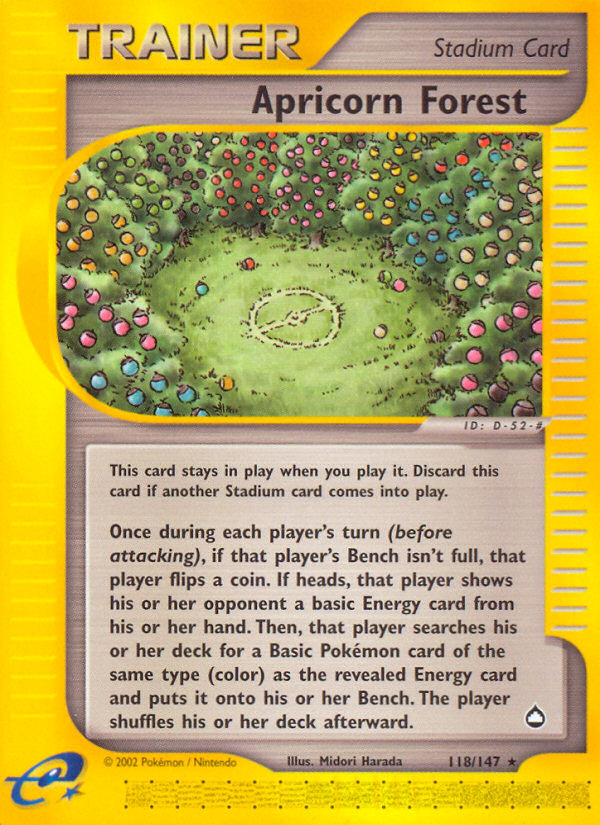 Apricorn Forest ecard2-118 Rare from Aquapolis Set