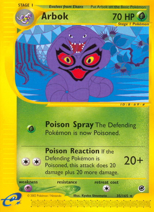 Arbok ecard1-35 Rare from  Set