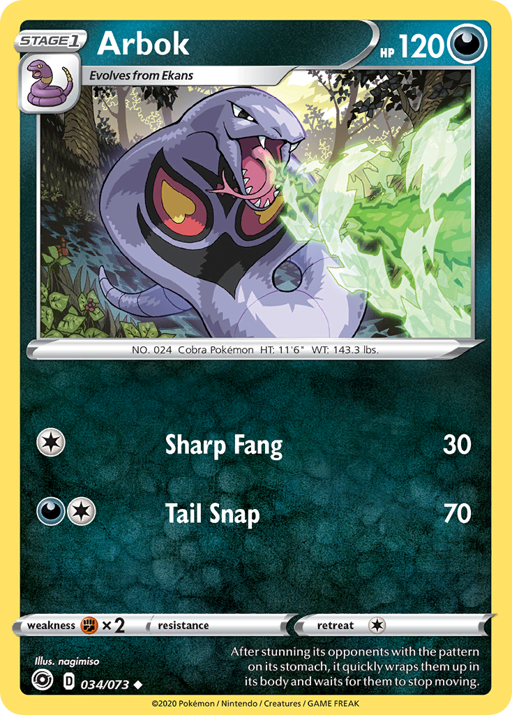Arbok swsh35-34 Uncommon from Champion's Path Set