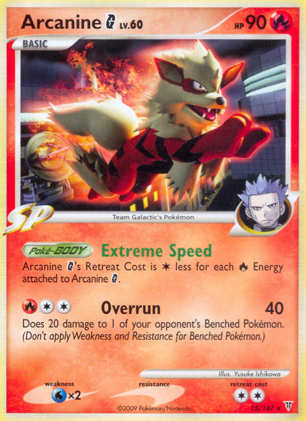 Arcanine G pl3-15 Rare from Supreme Victors Set