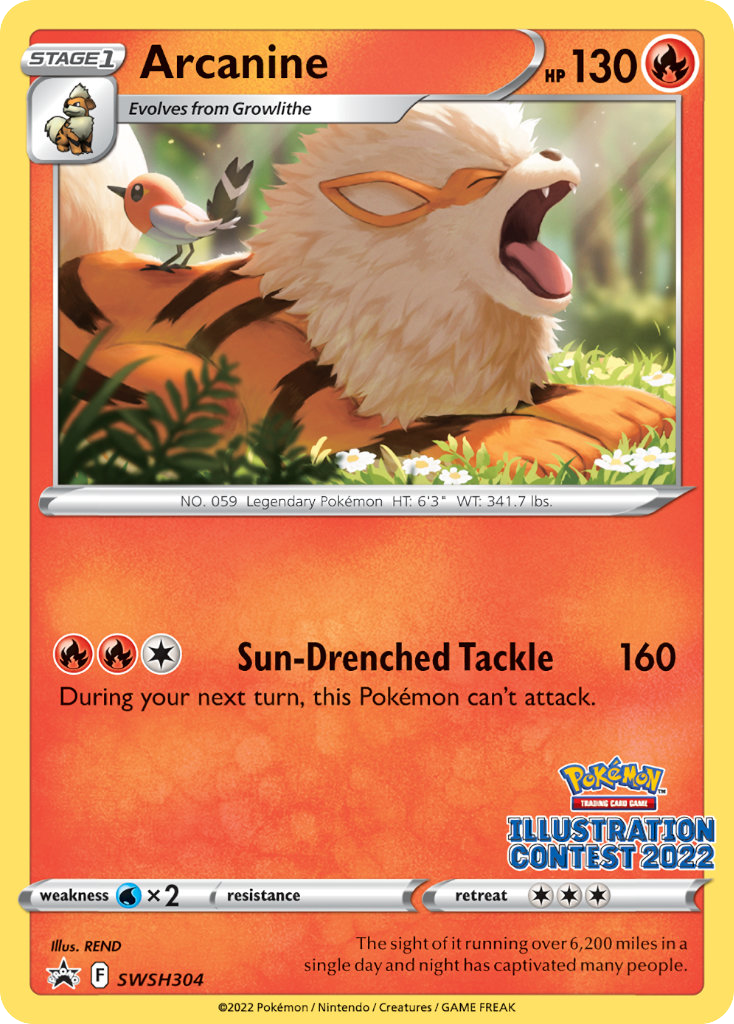Arcanine swshp-SWSH304 Promo from SWSH Black Star Promos Set